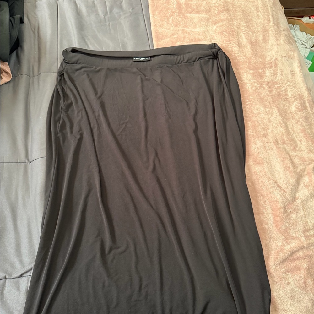 Lane Bryant Black Pull-On Maxi Skirt